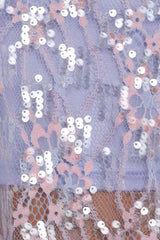 Yonder Sheer Panel Lace Maxi Skirt - Purple