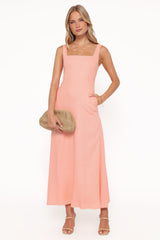 Amalie Maxi Dress - Pastel Peach
