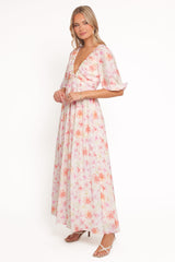 Andara Maxi Dress - White Floral
