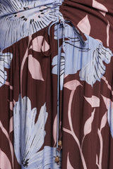 Annabella Maxi Dress - Blue Poppies