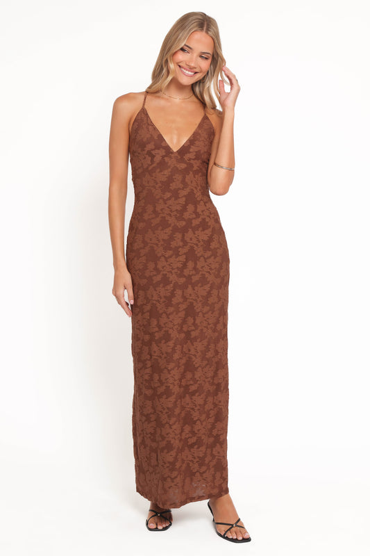 Araminta Maxi Dress - Brown