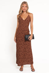Araminta Maxi Dress - Brown
