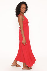 Archer Midi Dress - Red