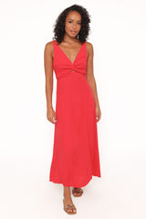 Archer Midi Dress - Red