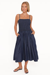 Arnika Midi Dress - Blue
