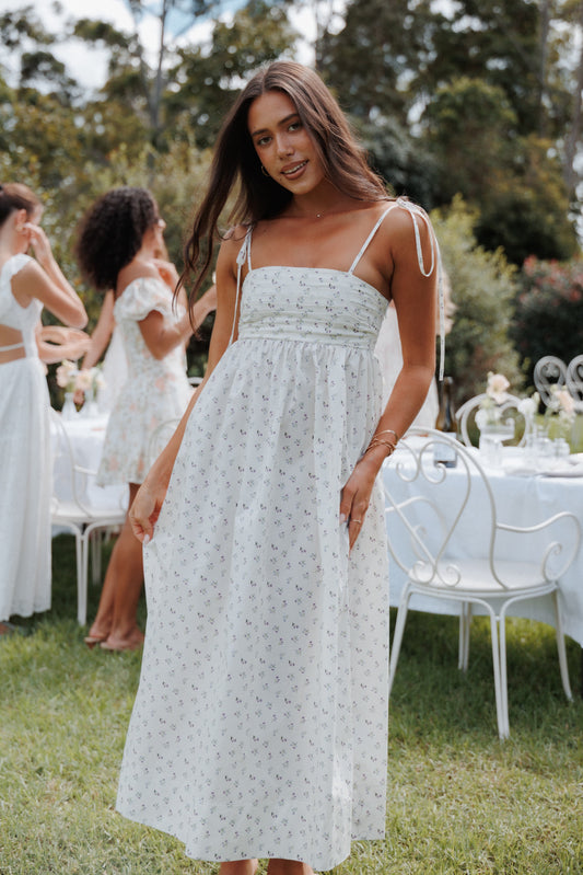 Ashtyn Maxi Dress - Purple Ditsy Floral