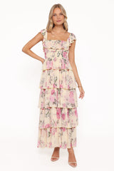 Belle Maxi Dress - Yellow Floral