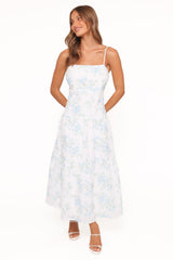 Botanique Midi Dress - Blue Floral