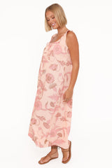 Bowman Maxi Dress - Pink Floral