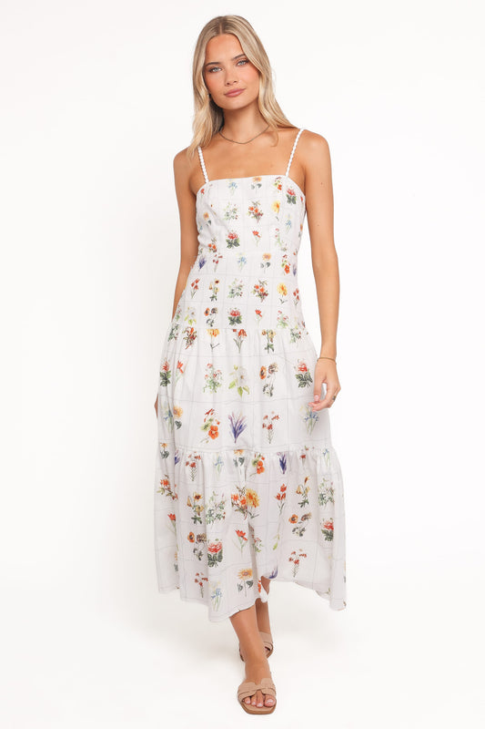 Brooks Maxi Dress - White Floral