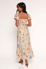 Cecelia Puff Sleeve Maxi Dress - Floral