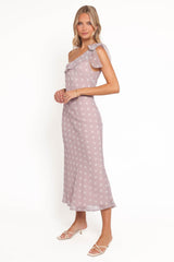 Celestine Maxi Dress - Lavender Polka Dot