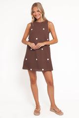 Chantelle Mini Dress - Chocolate Polka Dot