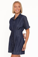 Davine Mini Dress - Blue