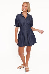 Davine Mini Dress - Blue