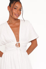 Edel Short Sleeve Maxi Dress - White