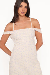 Elwood Midi Dress - Yellow Ditsy Floral