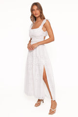 Elwyn Maxi Dress - White Broderie