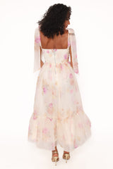 Floret Midi Dress - Yellow Floral