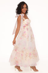 Floret Midi Dress - Yellow Floral