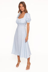 Francine Lace Midi Dress - Blue Ditsy Floral