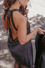 Gabrielle Mini Dress - Black Polka Dot