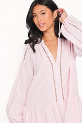 Hart Long Sleeve Mini Dress - Pink
