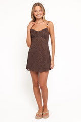 Jasmine Mini Dress - Brown