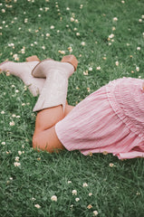 Kaelyn Gather Mini Dress - Pink Stripe