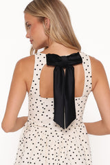 Kansas Mini Dress - White Polka Dot