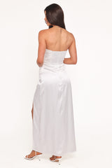 Kara Strapless Maxi Dress - White
