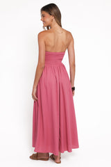 Kayt Strapless Dress - petals Pink