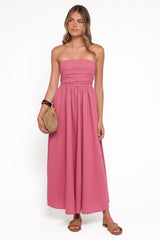 Kayt Strapless Dress - petals Pink