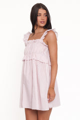 Keonia Mini Dress - Pink Stripe