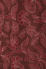 Keziah Long Sleeve Maxi Dress - Burgundy Paisley
