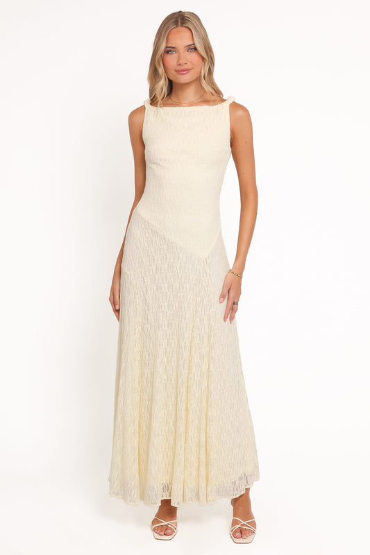 Kirsten Lace Maxi Dress - Yellow