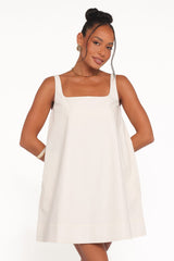 Kora Mini Dress - Chalk White