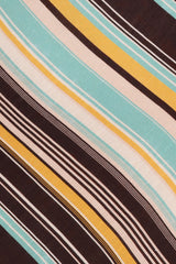 Kosta Mini Dress - Brown Retro Stripe