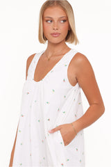 Laurita Maxi Dress - White Floral