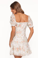 Lavia Mini Dress - White Multi Floral