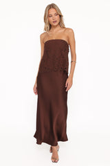 Lelita Strapless Maxi Dress - Brown
