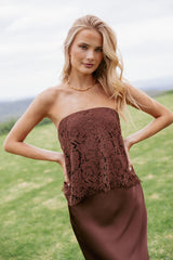 Lelita Strapless Maxi Dress - Brown
