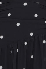 Levine Maxi Dress - Black Polka Dot