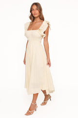 Linda Midi Dress - Butter Yellow