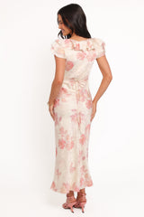 Liona Midi Dress - Cream Floral