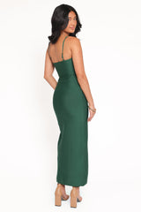 Louisa Midi Dress - Emerald Green