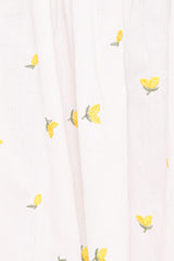 Madeline Mini Dress - Embroidered Lemons
