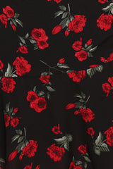 Mariska Long Sleeve Mini Dress - Rose Print