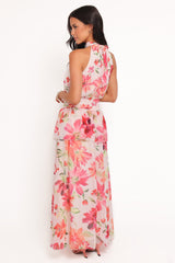 Martha Maxi Dress - Orange Floral