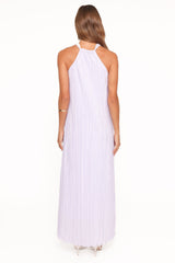 Melody Plisse Halter Maxi Dress - Lavender